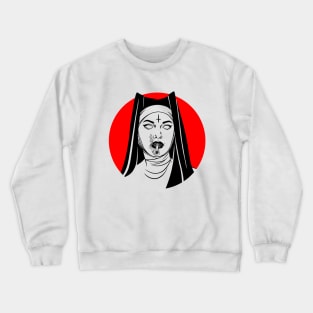 Satanic Nun. Bad Nun Crewneck Sweatshirt